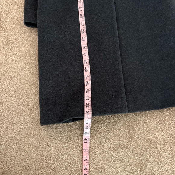 Elegant Cinzia Rocca Charcoal Grey Long Dress Coat, Overcoat Size 4 - Picture 7 of 15